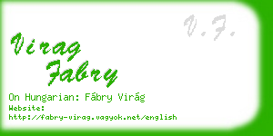 virag fabry business card
