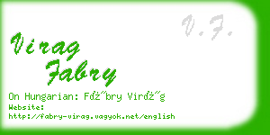 virag fabry business card